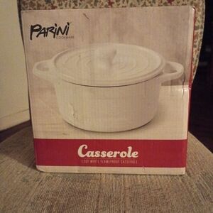 Parini White1.5 Qt Casserole Dish